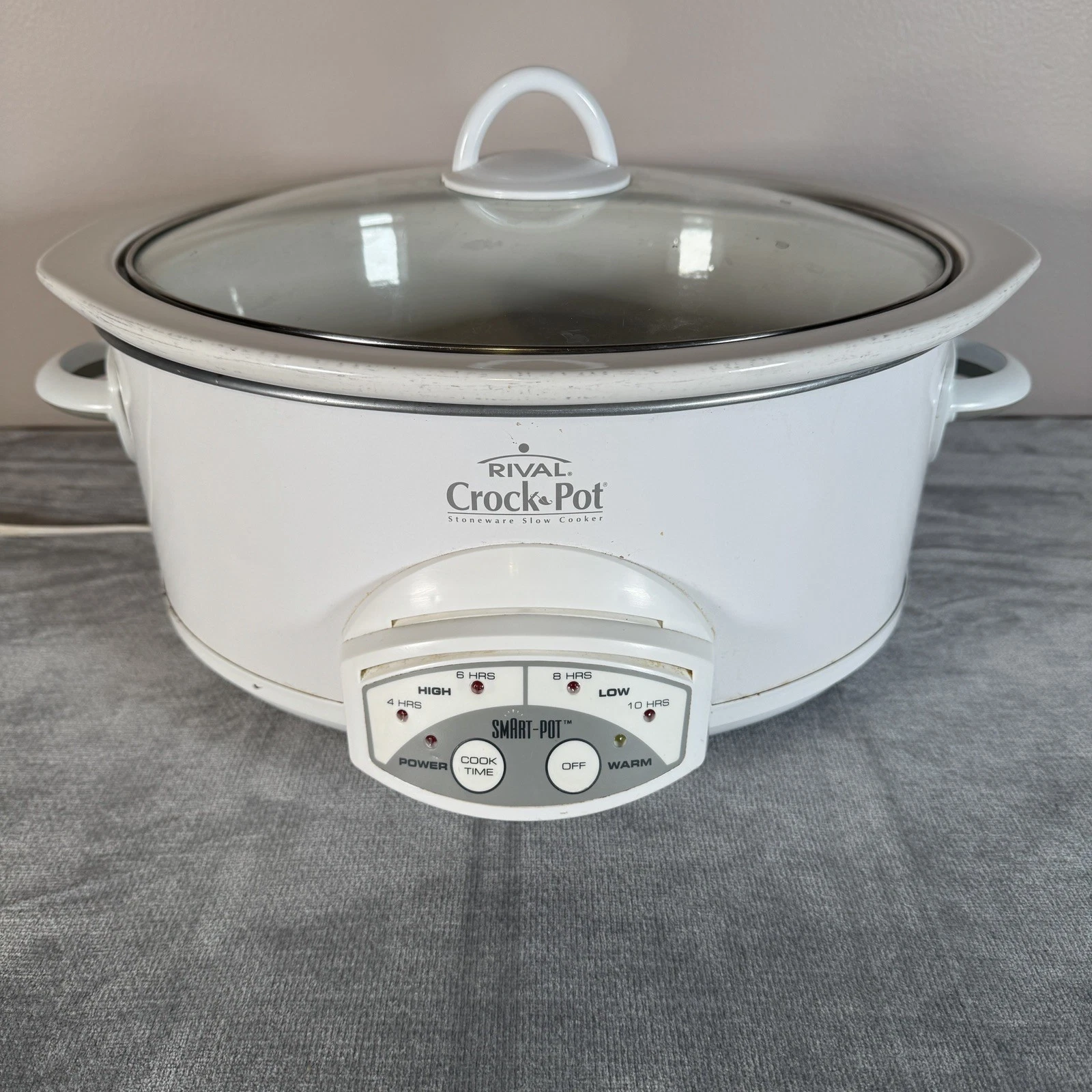 Rival Crock Pot Smart Pot Stoneware Slow Cooker 6 Qt - TESTED & WORKS!