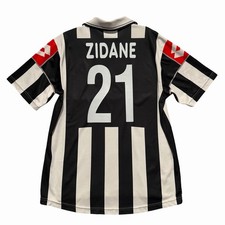 Vintage Juventus 2000-2001 Zinedine Zidane #21 Lotto Home Soccer Jersey Size XL