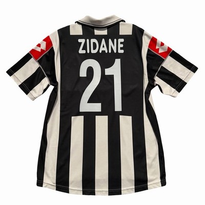 Vintage Juventus 2000-2001 Zinedine Zidane #21 Lotto Home Soccer