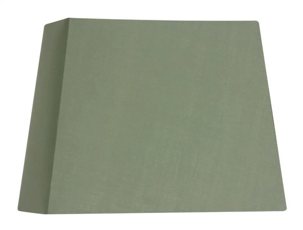 Lampshade Green 14"" Sage Cotton Trapezium 355mm Oaks Lighting S515/14 SE