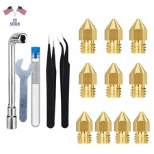 24Pcs Tool For 3D Printer Accessories MK8 Brass Extruder Nozzles Cleaning Tools