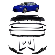 Sport Bodykit Front Spoiler SET passt für TESLA MODEL 3 (5YJ3) ab 2018-2023