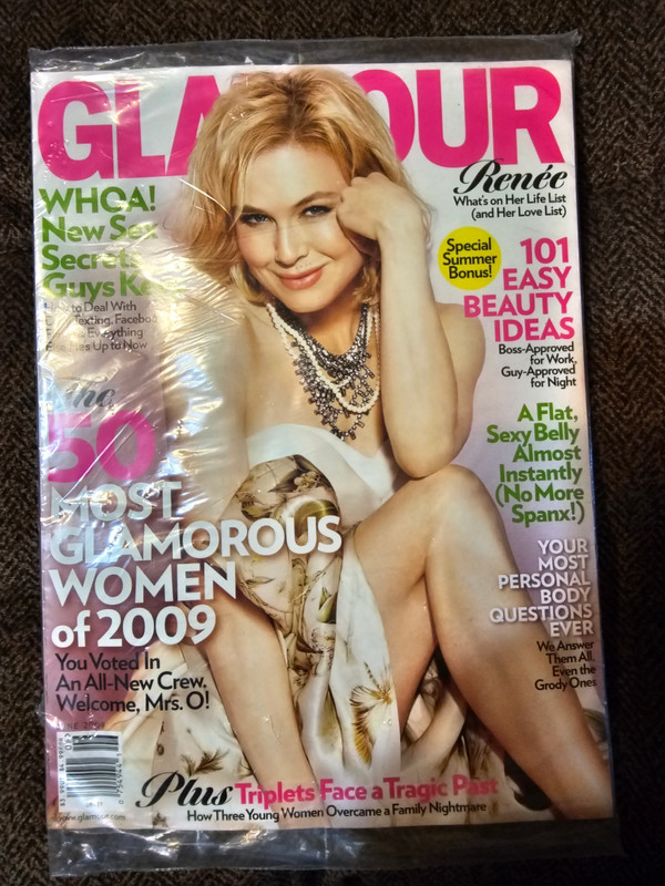 Vintage GLAMOUR Magazine June 2009 Renee Zellweger Mint condition