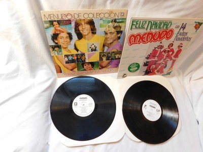 Menudo Vinyl LP Lot Feliz Navidad and De Coleccion with Poster & Insert