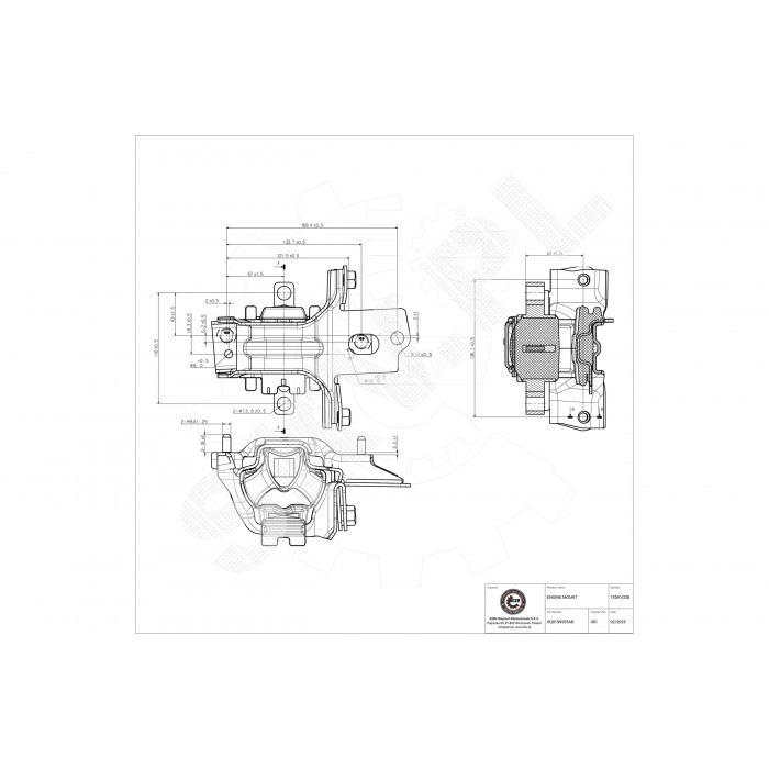 Support Moteur Gauche 6Q0199555AB Pièce de Rechange Châssis pour Seat Ibiza