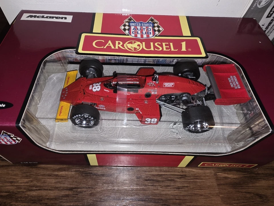 Carousel 1 #4808 1/18 Scale McLaren M16 1977 Milwaukee 200 #38 Rick Mears w/ Box - Image 2 of 4