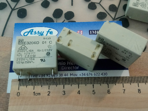 Relè 5 Pin 10A 12V 250V Potter & Brumfield (TE) T7CV5D-12-02 - 1PZ Nuovo