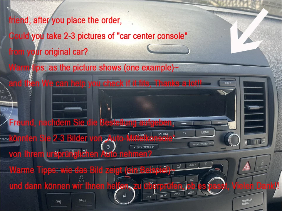 für VW T5 Multivan Touareg DAB Autoradio CarPlay +GPS Navigator Android 14 2+32G - Bild 3 von 4