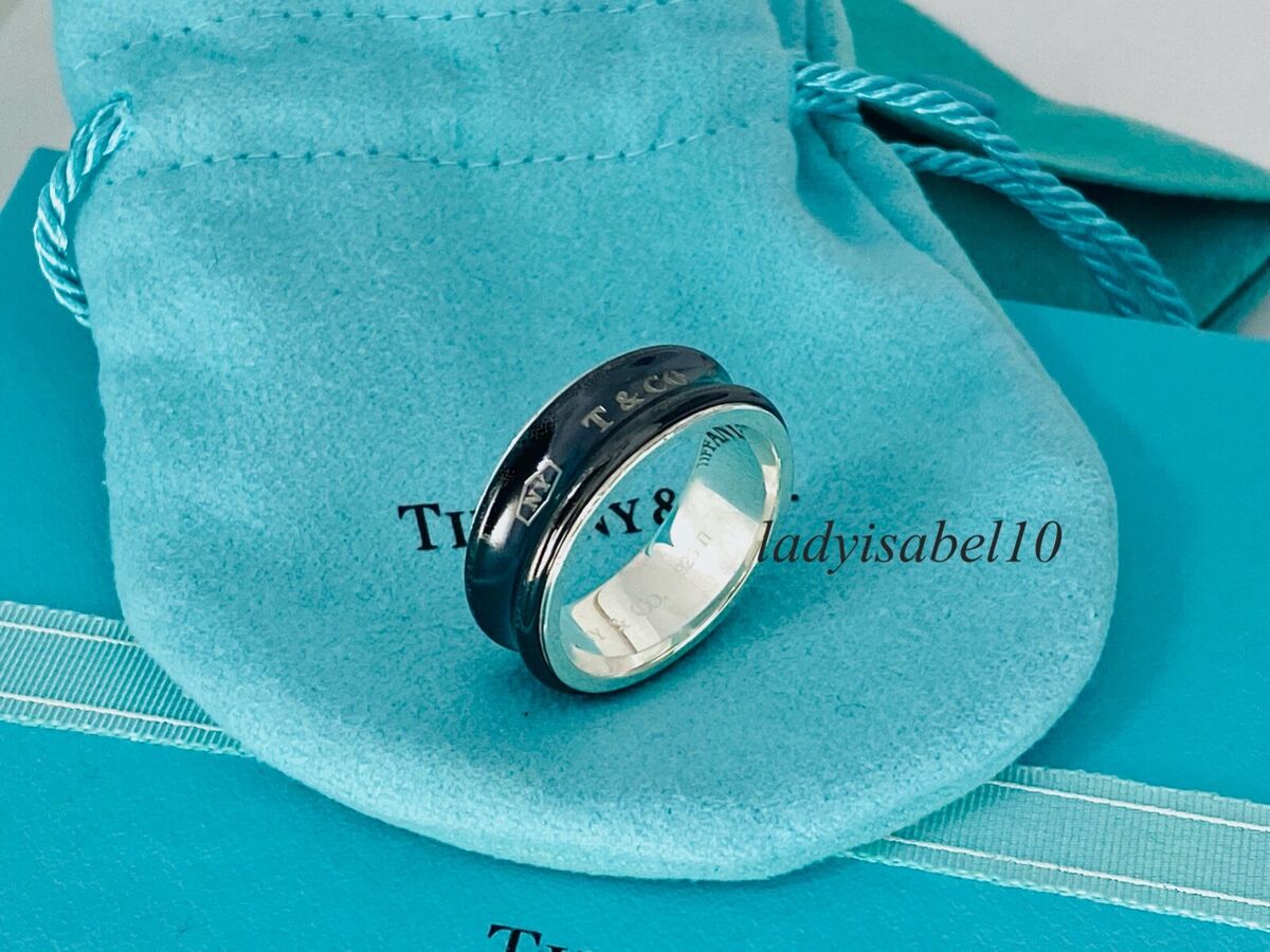 Tiffany & Co. 1837 Black Titanium Sz 7.25 Galaxy Wide Band Tiffany & Co. 1837 Black Titanium Sz 7.25 Galaxy Wide Band