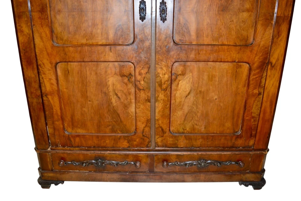 armadio stile Luigi Filippo  epoca fine '800 in noce - Immagine 4 di 4
