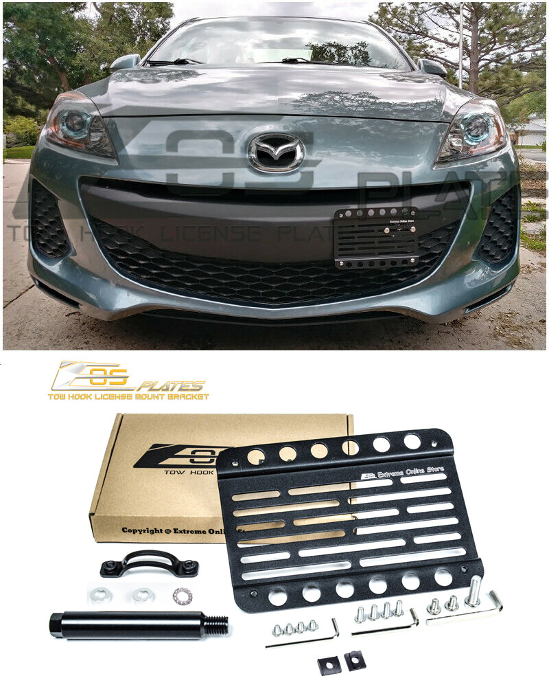 EOS Plate For 10-13 Mazda Mazda3 Front Bumper Tow Hook License
