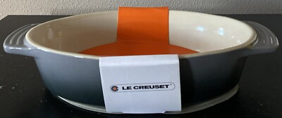 Le Creuset Stoneware Oval Dish, 1-3/4-Quart, Oyster