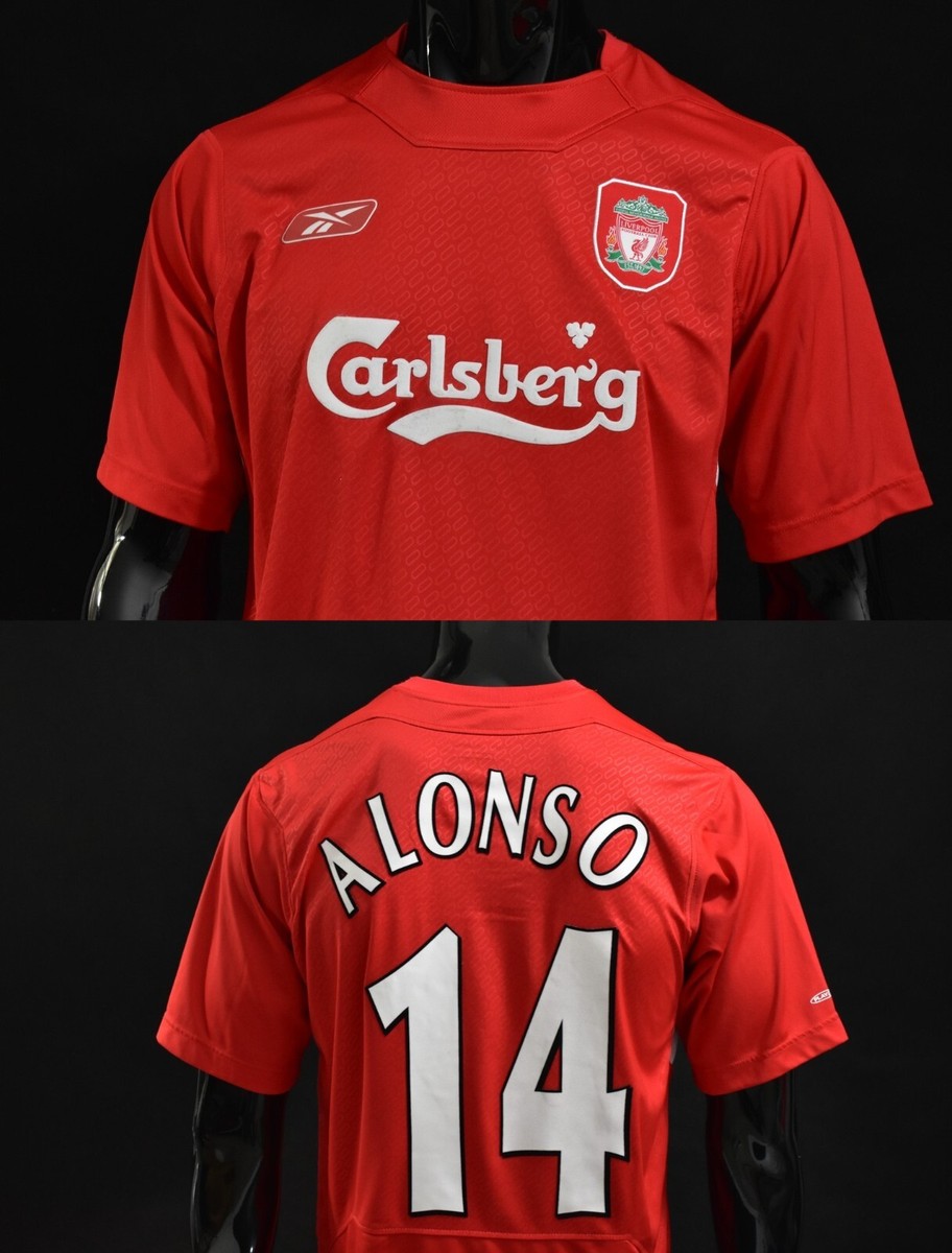 The Reds 2004-2005 Reebok Liverpool FC CHL Shirt Xabi ALONSO SIZE