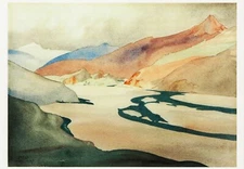 Postcard Maynard Dixon "Nevada Mountain Landscape" MINT Unused