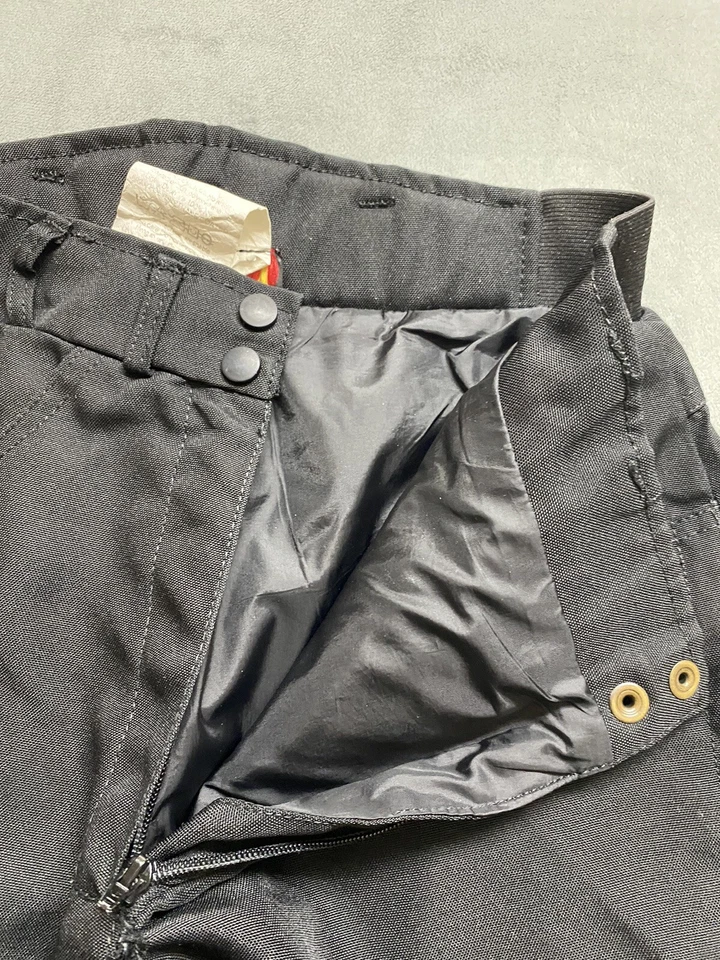 Calça de motocicleta Joe Rocket feminina 10 preta com zíper lateral botão 28x31 moto de equitação - Imagem 4 de 4