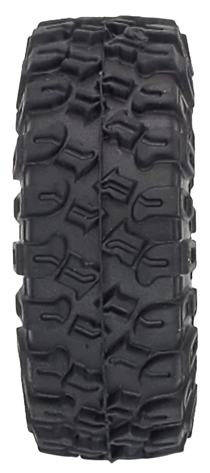 NHX RC All Terrain 1.0" Tires w/Alum Screw-Style Beadlock Wheels (4) Green SCX24 - Image 4 of 4