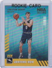 CHRISTIAN BRAUN ROOKIE CARD Denver Nugget Basketball 2022 NBA HOOPS ARRIVING NOW