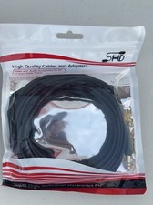 15ft Braided AUX Cable - Gold-Plated Connectors for Hi-Fi Audio Experience