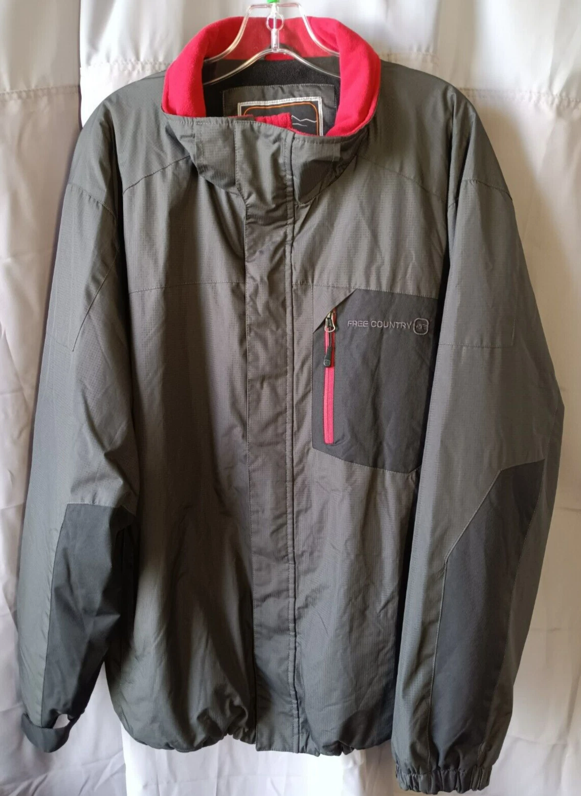 Free Country AE Jacket Full Zip Up Gray Men's XL