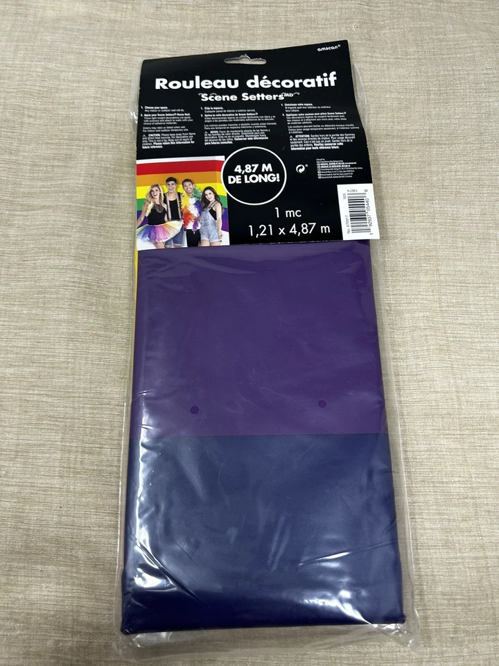 Gay Pride LGBT rainbow stripes Happy Birthday SCENE SETTER 16 foot BACKDROP - Image 4 of 4