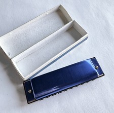 Toysmith 2003 HARMONICA Blue 10 Hole Musical Instruments 4 inch With Box