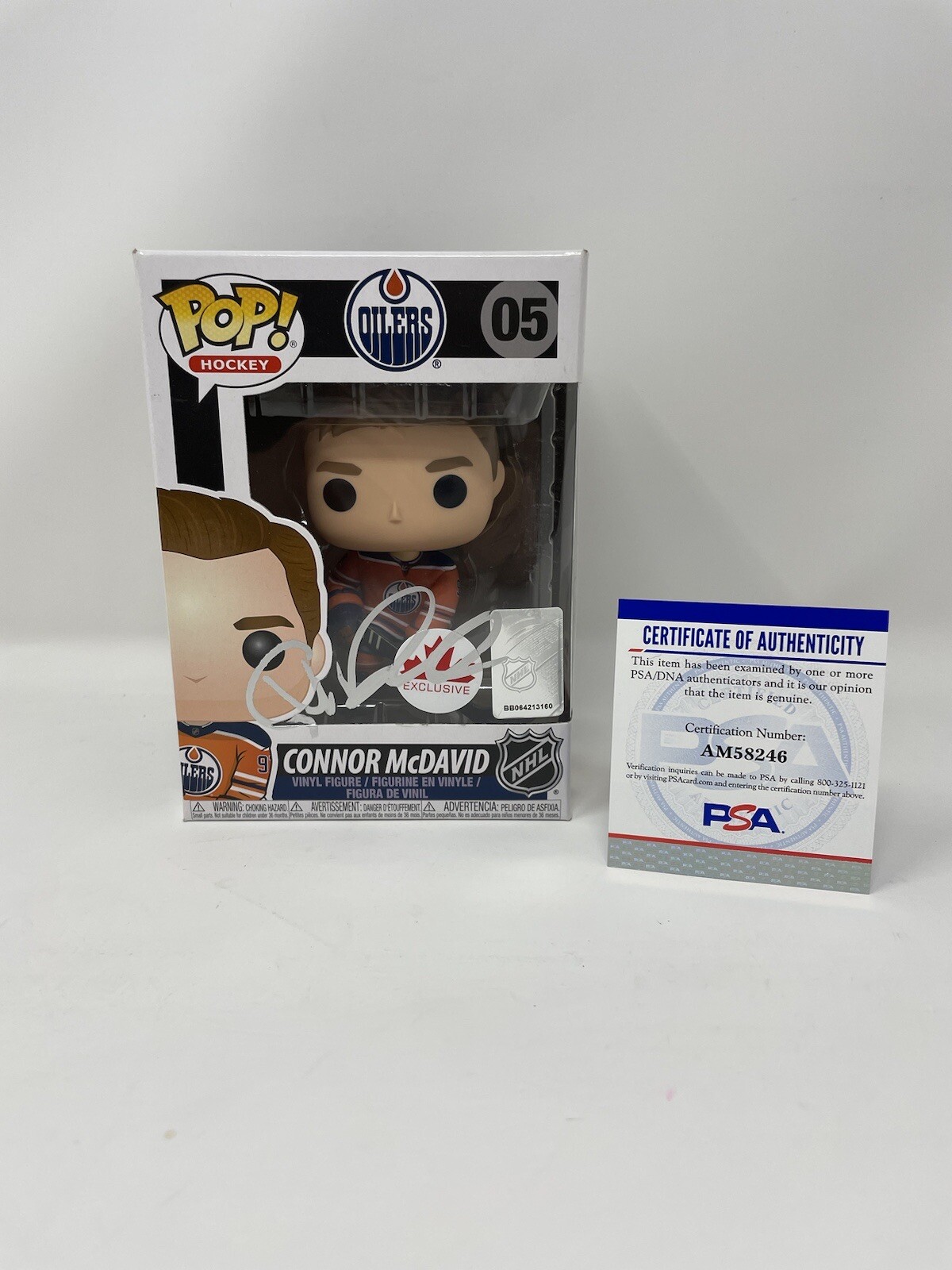 CONNOR MCDAVID SIGNED AUTOGRAPH EDMONTON OILERS FUNKO POP PSA/DNA COA EXCLUSIVE
