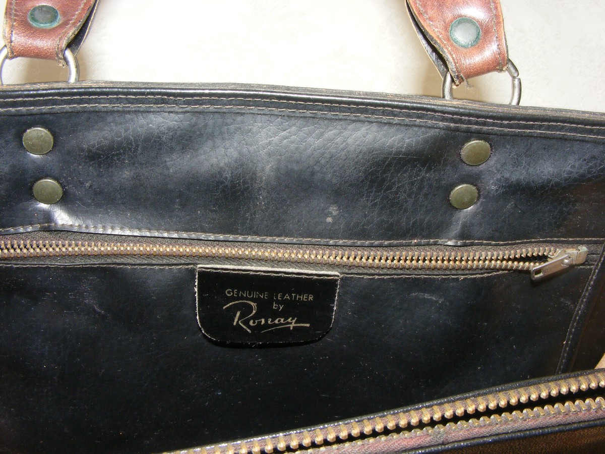 Vintage Ronay Brown Leather Purse 2 Front Pockets with Buckles | eBay