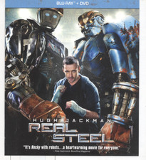 No Disc No Case ORIGINAL COVER ART Real Steel 2012 Blu-ray Cover Hugh Jackman