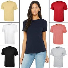Kruze Womens T Shirts Short Sleeve Ladies Cotton T-shirt Plain Crew Neck Tops