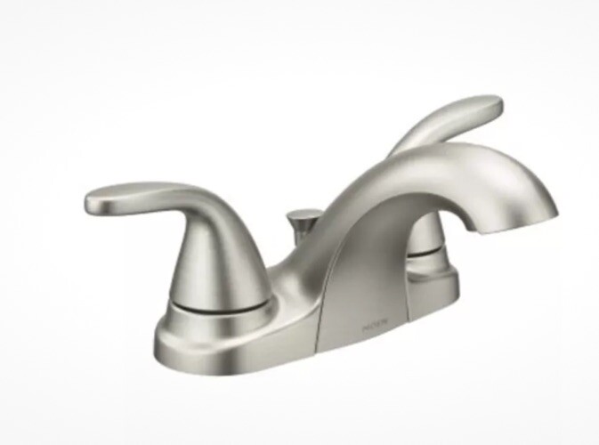 NEW Open Box Moen 84603 Adler 2Handle Bathroom Faucet Chrome W/Drain