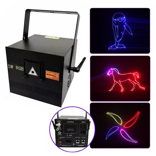 App Edit 5W RGB iLDA DMX Animation laser projector For Wedding Party Stage Light - Picture 6 of 16
