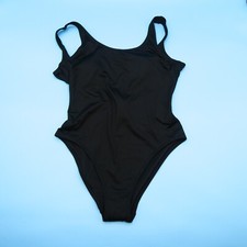 Victorias Secret Small One Piece Swimsuit Black Padded Wide Strap VS Swim New