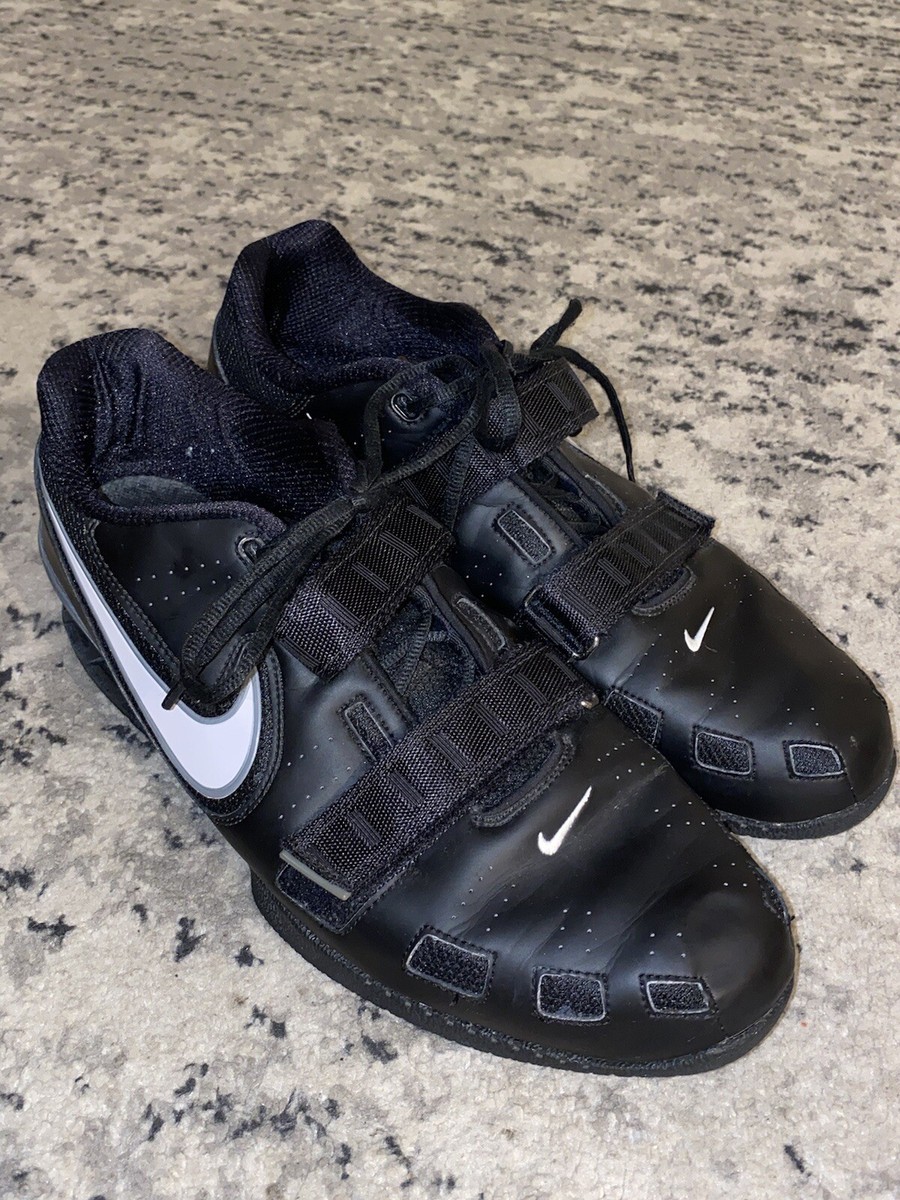 Nike Romaleos 2 Black Leather White Weightlifting Shoes - US  display picture 1