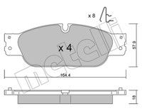Metelli BremsbeläGe Bremsbelegsatz Vorne Passend FüR Jaguar S-Type XJ