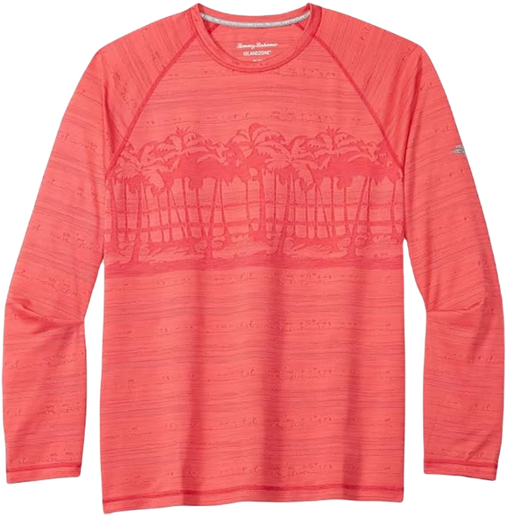 Tommy Bahama Men's Small Clarete Melon Palm Boulevard Performance Crew T-Shirt