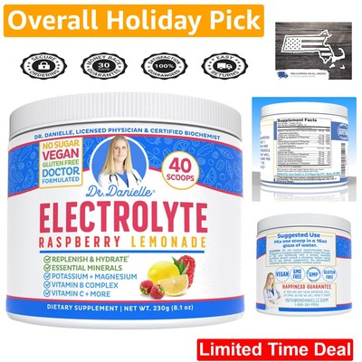 Electrolyte Powder: Hydration Boost - Energy - No Maltodextrin - Raspberry - 8.1