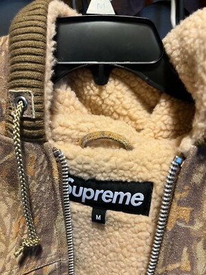 Supreme Hooded Suede Work Jacket