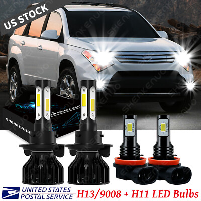 For Suzuki XL-7 2007-2009 XL7 Combo LED Headlight + Fog Lights 4x