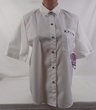 Cherokee Short Sleeve Lab Coat/Scrub Top Size Small U724 WHT White 672Q