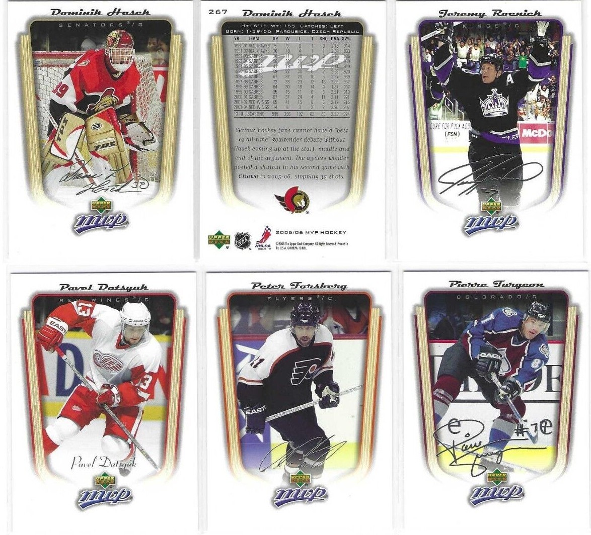 2005-06 Upper Deck MVP Hockey Base Cards - Finish Your Set - Volume Pricing!