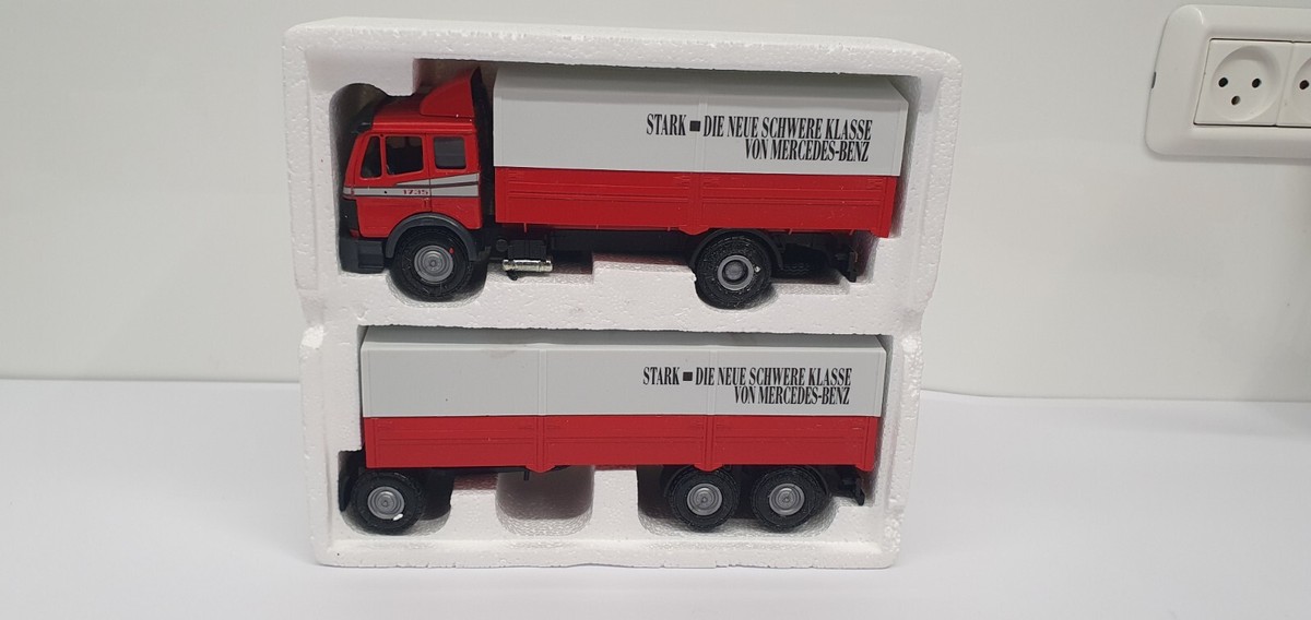 1/43 RARE MERCEDES-BENZ 1735 TRUCK WITH TRAILER 1990 NZG MODELLE