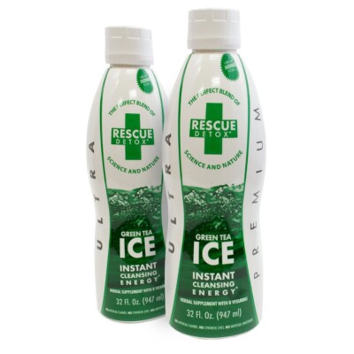 Rescue Detox Green Tea Instant Cleansing Energy 32 fl oz (2 packs)