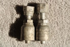 2 Parker 1JS43-6-6 Hydraulic Fittings 3/8'' Hose x 3/8'' Female Seal Lok Str