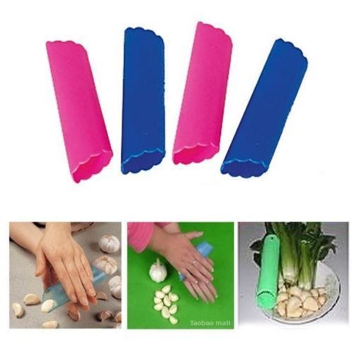 4 pcs Magic Silicone Garlic Peeler Peel Easy Useful Kitchen Cooking Tool New - Picture 1 of 5
