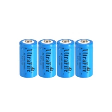 4pcs 16340 Battery 3.7V Ultrafire 1800mAh Rechargeable Li-Ion Batteries Cell