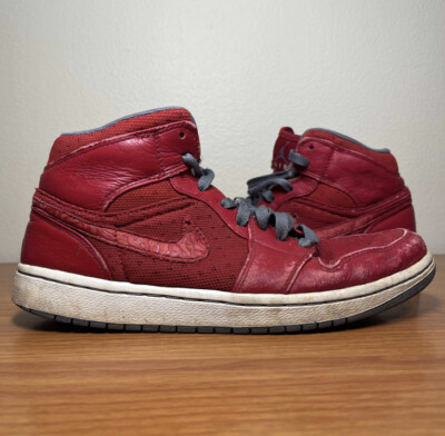 Nike Air Jordan 1 Retro Phat Varsity Red Grey Sneakers 364770-602 Size 12 CLEAN Nike Air Jordan Nike 364770-602 Retro 1 Phat Varsity Red  main image 2