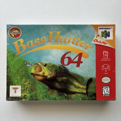 NEW In-Fisherman Bass Hunter basshunter Nintendo 64 N64 Factory Sealed Box NIB
