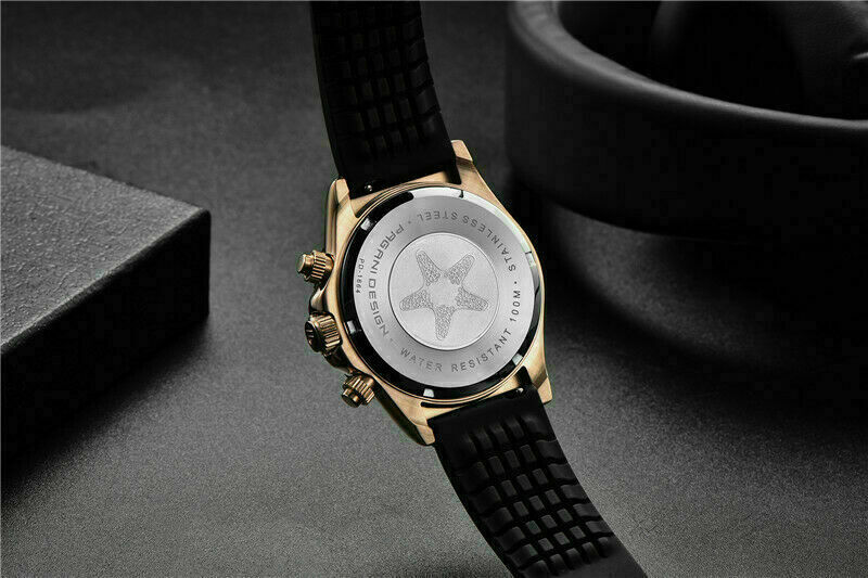 PAGANI Design Watch Men Chronograph VK63 Watch Rubber Waterproof