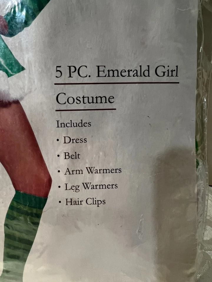 Leg Avenue SEXY NIÑA ESMERALDA 5 piezas Disfraz Cosplay Adulto Mediano (B39) Foto 2 de 4