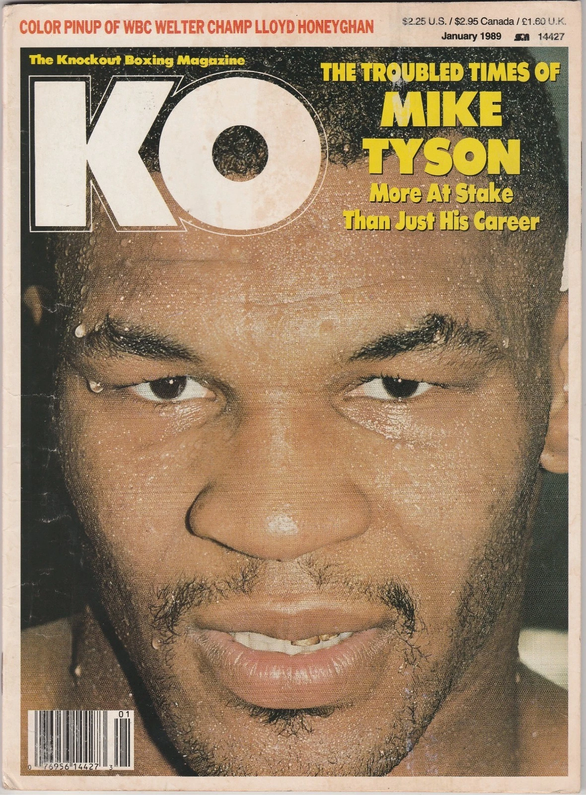 KO MAGAZINE MIKE TYSON BOXING HOFer COVER JANUARY 1989 - 画像1/3